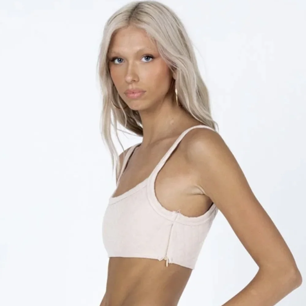 Princess Polly Beige Quilted Bralette Athleisure Loungewear Size 12